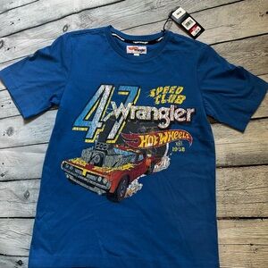 Boys Wrangler Blue Speed Hot Wheels Club T-Shirt